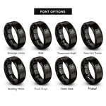 font options for inside engraving on black dragon rider rings