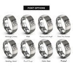 font options for inside engraving on gray dragon rider rings