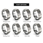 font options for inside engraving on grey dragon shield rings
