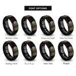 font options for inside engraving on gunmetal & black dragon shield rings