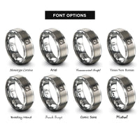 font options for inside engraving on silver drawing tablet stylus rings