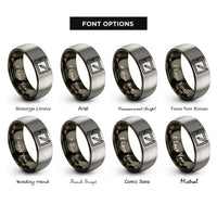 font options for inside engraving on gunmetal & grey drawing tablet stylus rings
