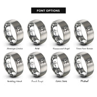 font options for inside engraving on silver drill press rings