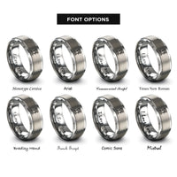 font options for inside engraving on gray drill press rings