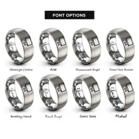 font options for inside engraving on grey dripping blood border rings
