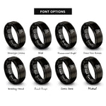 font options for inside engraving on black drone controller rings