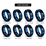 font options for inside engraving on blue drone propeller rings