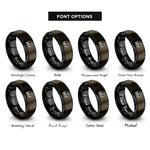 font options for inside engraving on gunmetal & black drum beater rings