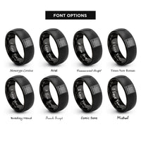 font options for inside engraving on black drum controller rings