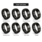 font options for inside engraving on black drum controller rings