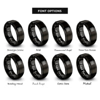 font options for inside engraving on black drum controller rings