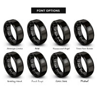 font options for inside engraving on black drum controller rings