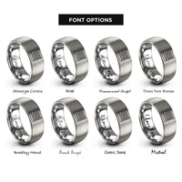 font options for inside engraving on silver drum controller rings