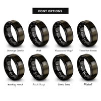 font options for inside engraving on gunmetal & black drum controller rings