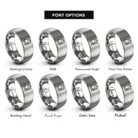 font options for inside engraving on grey drum smoker rings