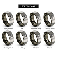 font options for inside engraving on gunmetal & gray drum smoker rings
