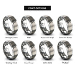 font options for inside engraving on silver drum throne rings