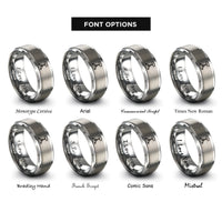 font options for inside engraving on silver drum throne rings