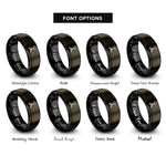 font options for inside engraving on gunmetal & black drum throne rings