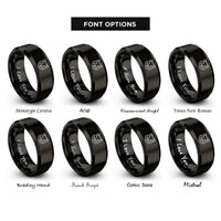 font options for inside engraving on black dwarf campbells hamster rings