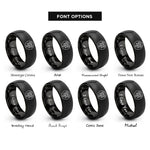 font options for inside engraving on black dwennimmen circle rings