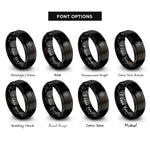 font options for inside engraving on black dwennimmen circle rings
