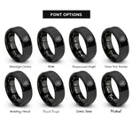 font options for inside engraving on black dwennimmen circle rings