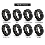 font options for inside engraving on black dynamic handheld microphone rings