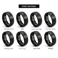 font options for inside engraving on black dynamic marking rings