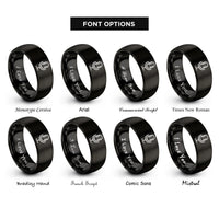 font options for inside engraving on black dynamic microphone rings