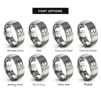 font options for inside engraving on gray e eulers number rings