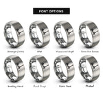 font options for inside engraving on grey e scooter rings