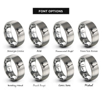 font options for inside engraving on grey e scooter rings