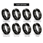 font options for inside engraving on black & grey eagle rings