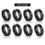 font options for inside engraving on black & grey eagle rings