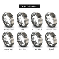 font options for inside engraving on gray eagle rings