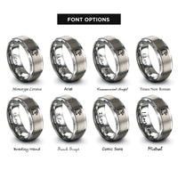 font options for inside engraving on grey eagle rings