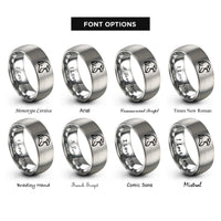 font options for inside engraving on gray eagle rings