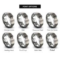 font options for inside engraving on gray eagle rings
