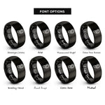 font options for inside engraving on black ear rings