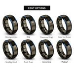 font options for inside engraving on gunmetal & blue ear rings