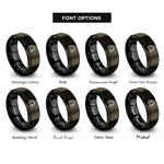 font options for inside engraving on gunmetal & black ear protection rings