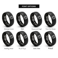 font options for inside engraving on black earth glyph rings