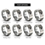 font options for inside engraving on gray eclipse rays rings