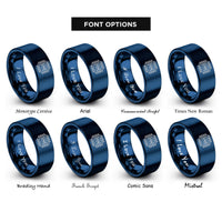 font options for inside engraving on blue eeprom chip rings