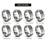 font options for inside engraving on gray eeprom chip rings