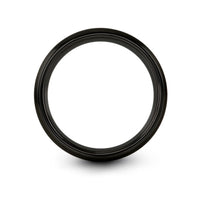 egg crack engraving on black & silver tungsten wedding band
