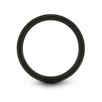 egg crack engraving on black & grey tungsten wedding band