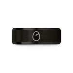 black tungsten egg crack wedding band
