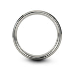 egg crack engraving on grey tungsten wedding band